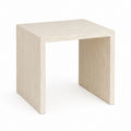 Couchtisch Beige aus Travertin quadratisch 50 x 50 x 50 cm