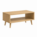 Couchtisch Eichefarben MDF rechteckig mit Ablagefach 100 x 50 x 45 cm