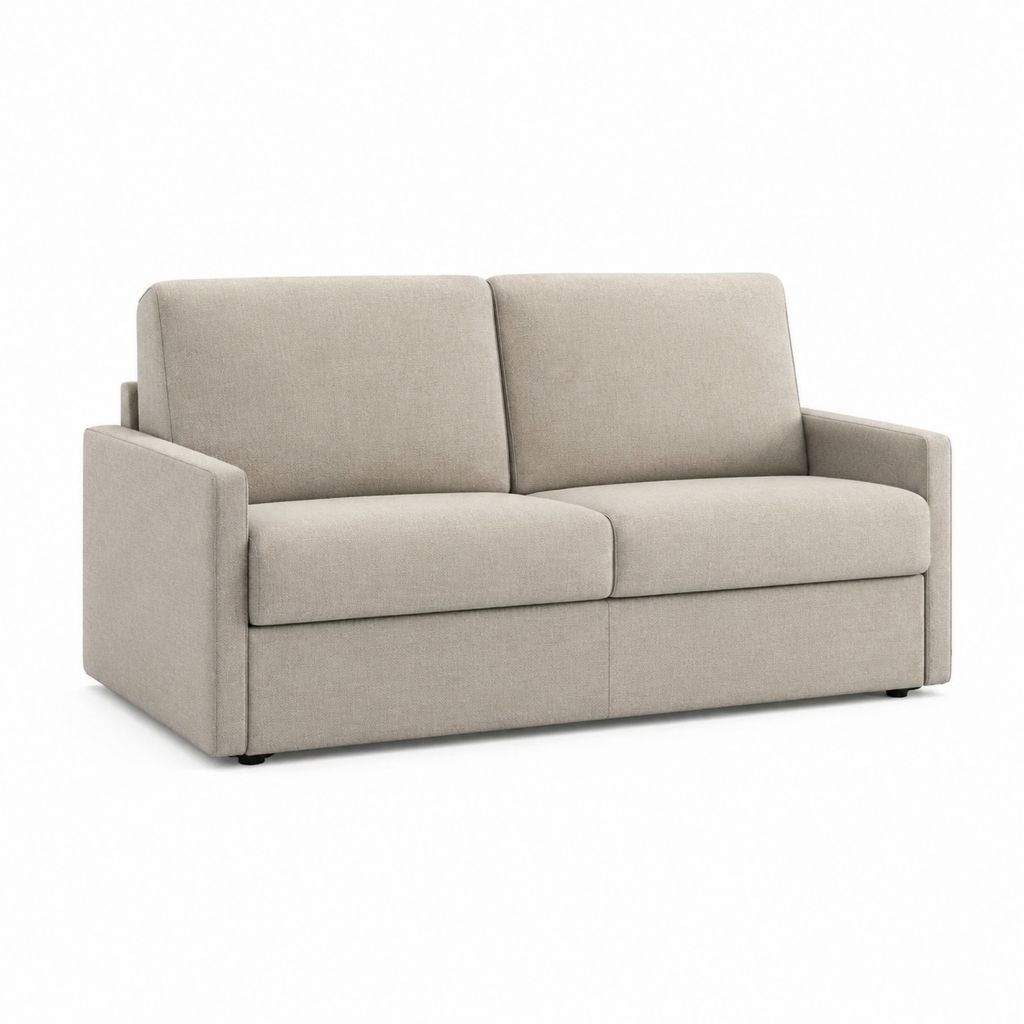 2-Sitzer Sofa Beige Polyester Rechteckig 160 x 85 x 85 cm